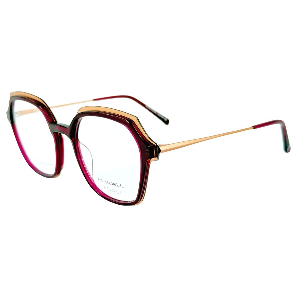 Morel Koali 20087K Womens Plastic Eyeglass Frame PP12 Red Crystal Beige  52-20